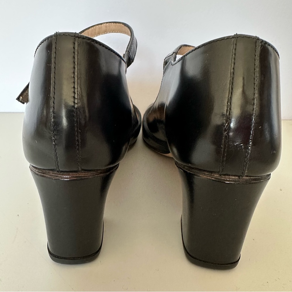 Repetto Black Patent Mary Jane Block Heel Pumps - Picture 6 of 9